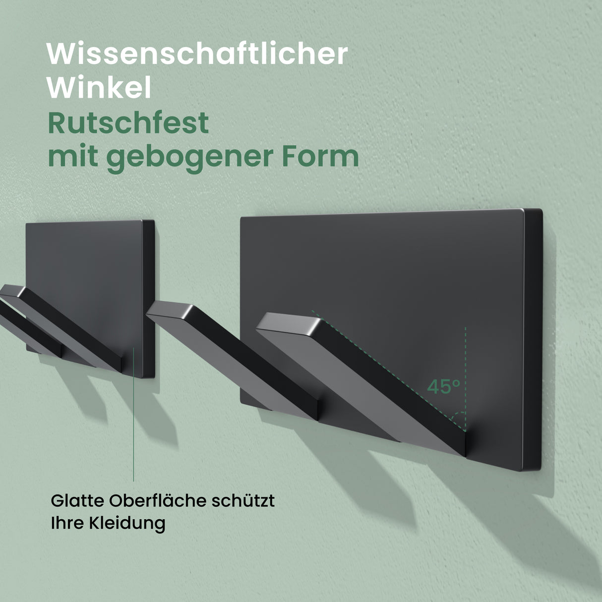glasvilla Appendiabiti da Parete, Attaccapanni da Muro in Acciaio Inossidabile Appendiabiti per Camera da Letto, Ingresso, Cucina, Stalo-02+03