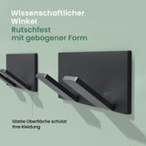 glasvilla Appendiabiti da Parete, Attaccapanni da Muro in Acciaio Inossidabile Appendiabiti per Camera da Letto, Ingresso, Cucina, Stalo-02+03