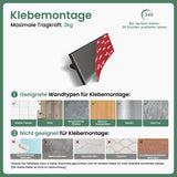 glasvilla Appendiabiti da Parete, Attaccapanni da Muro in Acciaio Inossidabile Appendiabiti per Camera da Letto, Ingresso, Cucina, Stalo-02+03