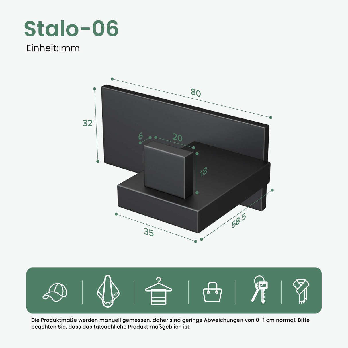 glasvilla ganchos de ropa perchero de pared ganchos de pared de acero inoxidable barra de percha ganchos de perchero Stalo-06+Stalo-07