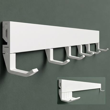 glasvilla Appendiabiti da Parete con Ganci Scorrevoli, Attaccapanni da Muro in Alluminio Appendiabiti per Cameretta, Ingresso, Cucina, Stalo-10