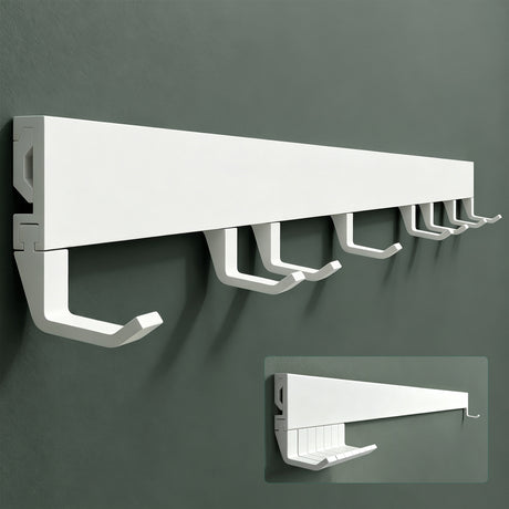 glasvilla Appendiabiti da Parete con Ganci Scorrevoli, Attaccapanni da Muro in Alluminio Appendiabiti per Cameretta, Ingresso, Cucina, Stalo-10