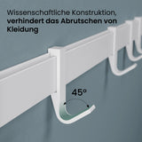 glasvilla Kleiderhaken zum Bohren oder Kleben, Garderobenleiste aus Aluminium, Garderobenhaken Wandhaken Stalo-12