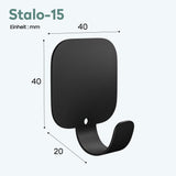 glasvilla Ganci da Parete in Lega di Alluminio, Attaccapanni da Muro 4pcs per Camera da Letto, Ingresso, Cucina, Stalo-15