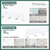 glasvilla Appendiabiti da Parete con 7 Ganci, Attaccapanni da Muro in Metallo, Strato Antiruggine, Ganci Appendiabiti per Camera da Letto, Ingresso, Cucina, Bagno, Stalo-17