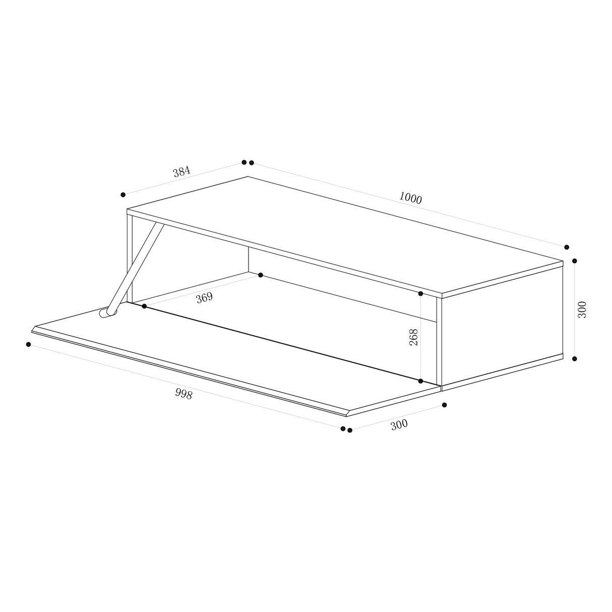 glasvilla Fernsehtisch Fernsehschrank TV Schrank Verdeckter Griff mit Soft-Close Lowboard Hängeschrank für Wohnzimmer Fernsehschrank02