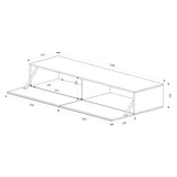 glasvilla Fernsehtisch Fernsehschrank TV Schrank Verdeckter Griff mit Soft-Close Lowboard Hängeschrank für Wohnzimmer Fernsehschrank02