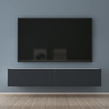 Glasvilla Design – Mueble TV suspendido con cierre suave y tirador oculto (Fernsehschrank02)
