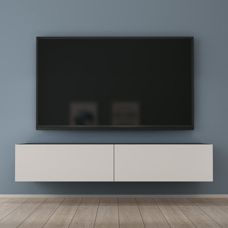 Glasvilla Design – Mueble TV suspendido con cierre suave y tirador oculto (Fernsehschrank02)