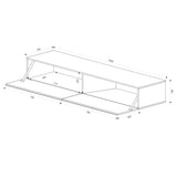 glasvilla Fernsehtisch Fernsehschrank TV Schrank Verdeckter Griff mit Soft-Close Lowboard Hängeschrank für Wohnzimmer Fernsehschrank02