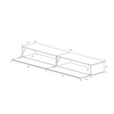 glasvilla Fernsehtisch Fernsehschrank TV Schrank Verdeckter Griff mit Soft-Close Lowboard Hängeschrank für Wohnzimmer Fernsehschrank02