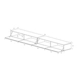 glasvilla Fernsehtisch Fernsehschrank TV Schrank Verdeckter Griff mit Soft-Close Lowboard Hängeschrank für Wohnzimmer Fernsehschrank02
