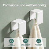 glasvilla Gancio Adesivo Bagno in Acciaio al Carbonio Appendi Porta Asciugamani Impermeabili per Bagno Cucina e Soggiorno, Tavrin-01
