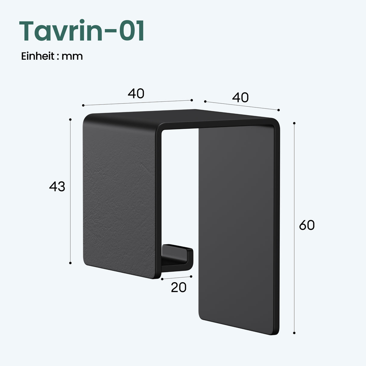 glasvilla Gancio Adesivo Bagno in Acciaio al Carbonio Appendi Porta Asciugamani Impermeabili per Bagno Cucina e Soggiorno, Tavrin-01