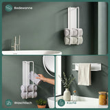 Glasvilla Porta Asciugamani da Parete Adesivo, Portasciugamani in Metallo Impermeabile, Installazione Orizzontale o Verticale, Porta Salviette per Bagno, Cucina, Tavrin-03