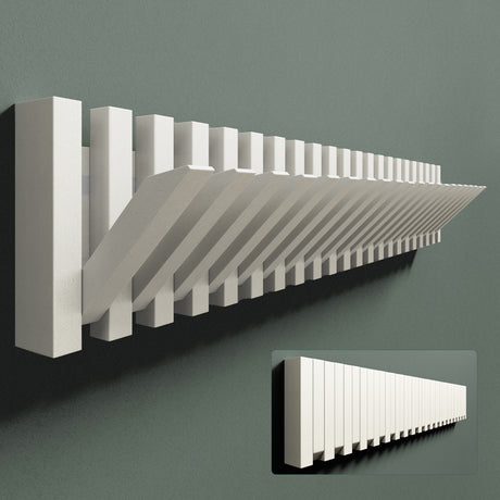 glasvilla Appendiabiti da Parete in Legno, Attaccapanni da Muro Moderno per Camera da Letto, Ingresso, Studio con Gancio Pieghevole e Salvaspazio, Twigro-01