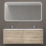 glasvilla  Waschbeckenunterschrank 4 Schubladen Kerneiche mit Doppelwaschbecken BTH: 144x48x52cm Vanessa
