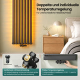 glasvilla Heizkörperventil inkl. -regler mit Temperatureinstellung 6° - 28° Thermostatventil Ventil-02+03