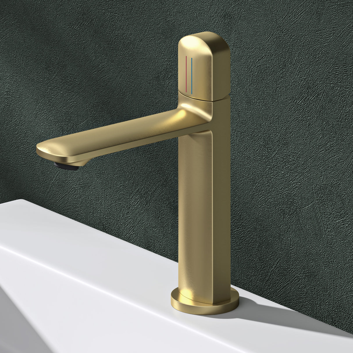 Glasvilla Grifería Monomando para Lavabo | Diseño Moderno | Latón de Alta Calidad | Instalación DIN