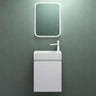 glasvilla Mobile Bagno Sospeso con Lavabo Bianco Mobiletto da Bagno 46x26x63cm Pisa02