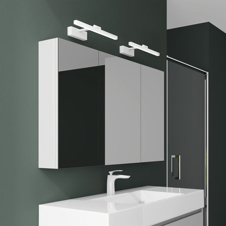 glasvilla Armadietto a Specchio con Lampada da Specchio LED per Bagno, Mobiletto da Parete per Bagno con Specchio e Luce a Specchio Spiegelschrank 02