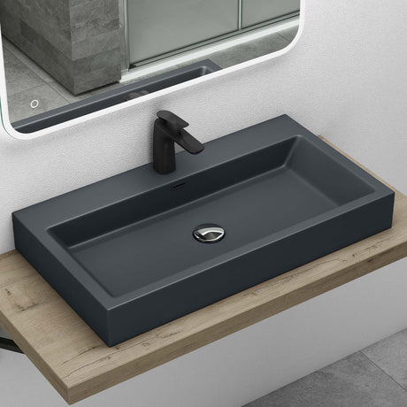 glasvilla Lavabo da Appoggio da Minerale Fuso Lavabo Bagno Sospeso Lavandino Bagno Rettangolare Colossum06