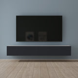 Glasvilla Design – Mueble TV suspendido con cierre suave y tirador oculto (Fernsehschrank02)