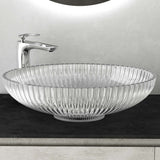 lavabo Glasvilla en verre, vasque à poser, lavabo ovale