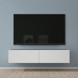 Glasvilla Design – Mueble TV suspendido con cierre suave y tirador oculto (Fernsehschrank02)