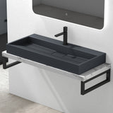 glasvilla Lavabo da Appoggio da Marmo fuso Lavabo Bagno Sospeso Lavandino Bagno Rettangolare Scarico Incluso Colossum19