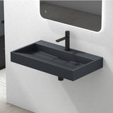 glasvilla Lavabo da Appoggio da Marmo fuso Lavabo Bagno Sospeso Lavandino Bagno Rettangolare Scarico Incluso Colossum19