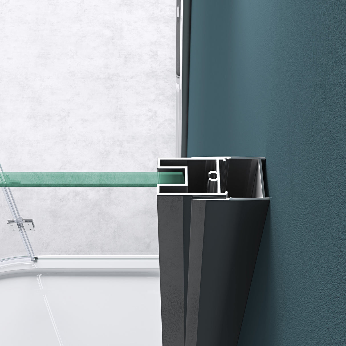 glasvilla Box Doccia in Vetro 6mm Box Cabina Doccia a Forma di U in Vetro di Sicurezza Temperato con 2 Porte Girevoli Ravenna03