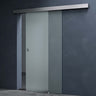 Porta scorrevole in vetro Glasvilla, set completo Amalfi, altezza 2050 mm, tipo di maniglia: maniglia a conchiglia, inclusa chiusura ammortizzata automatica, vetro di sicurezza ESG da 8 mm.