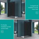 glasvilla Box Doccia Walk-In in Vetro 10mm Parete Doccia in Vetro di Sicurezza ESG con Rivestimento Nano BRAM1 & BRAM2 & BRAM3 Bremen2VG