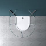 glasvilla Box Doccia in Vetro 6mm Box Cabina Doccia a Forma di U in Vetro di Sicurezza Temperato con 2 Porte Girevoli Ravenna03