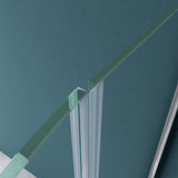glasvilla Box Doccia in Vetro 6mm Box Cabina Doccia a Forma di U in Vetro di Sicurezza Temperato con 2 Porte Girevoli Ravenna03