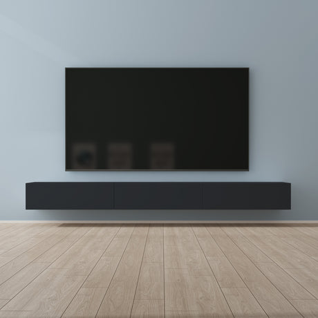Glasvilla Design – Mueble TV suspendido con cierre suave y tirador oculto (Fernsehschrank02)