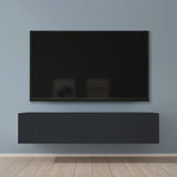 Glasvilla Design – Mueble TV suspendido con cierre suave y tirador oculto (Fernsehschrank02)