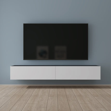Glasvilla Design – Mueble TV suspendido con cierre suave y tirador oculto (Fernsehschrank02)