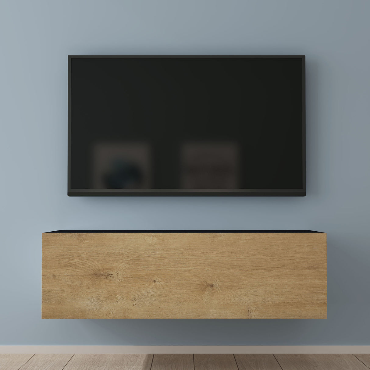 Glasvilla Design – Mueble TV suspendido con cierre suave y tirador oculto (Fernsehschrank02)