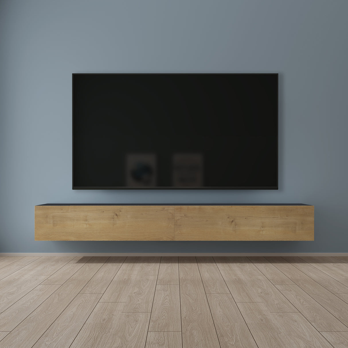 Glasvilla Design – Mueble TV suspendido con cierre suave y tirador oculto (Fernsehschrank02)