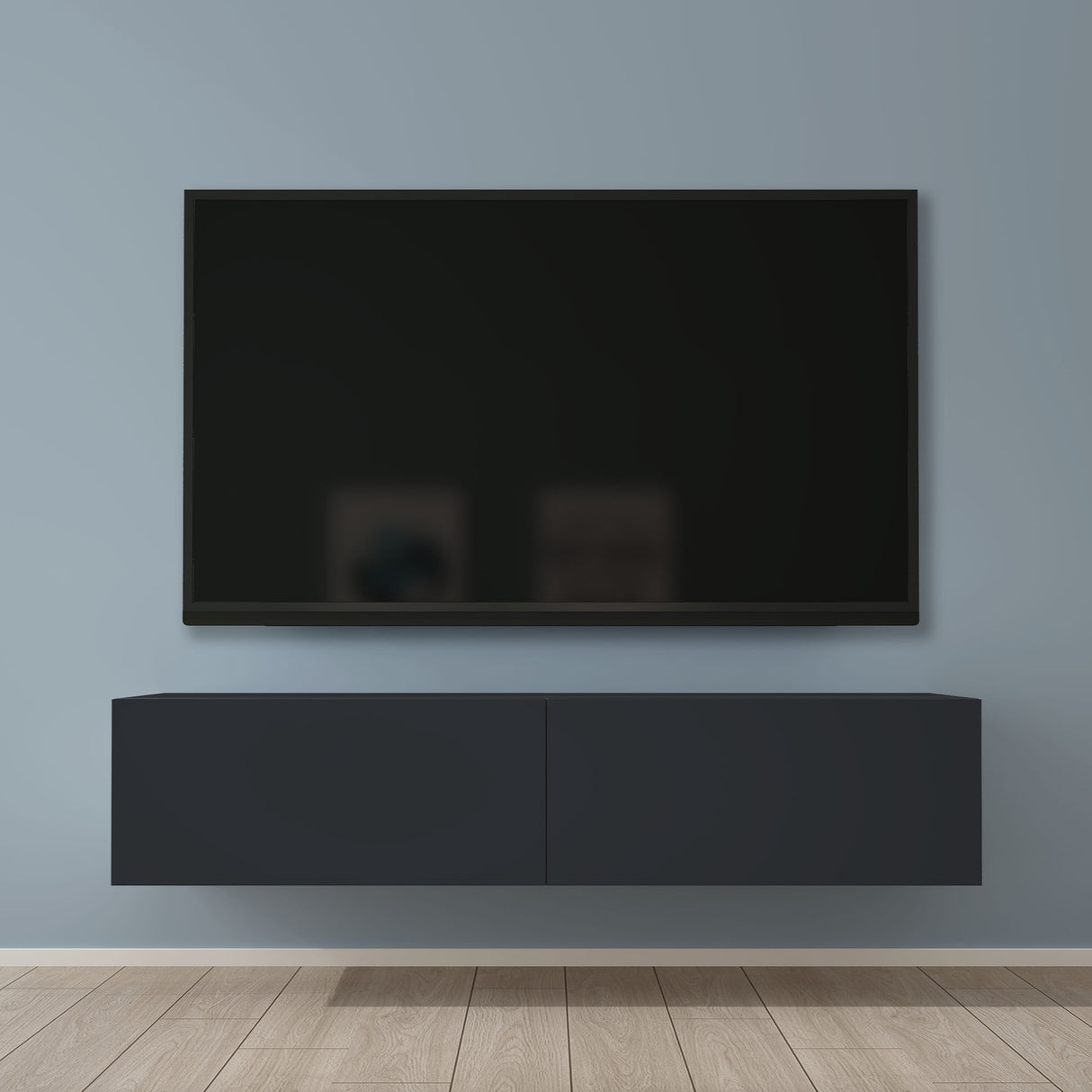 glasvilla Fernsehtisch Fernsehschrank TV Schrank Verdeckter Griff mit Soft-Close Lowboard Hängeschrank für Wohnzimmer Fernsehschrank02