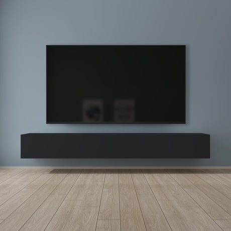 Glasvilla Design – Mueble TV suspendido con cierre suave y tirador oculto (Fernsehschrank02)