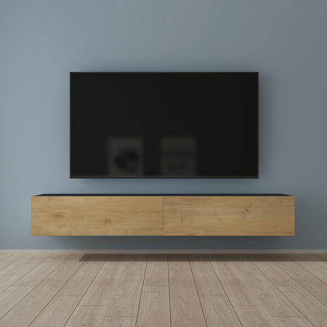 Glasvilla Design – Mueble TV suspendido con cierre suave y tirador oculto (Fernsehschrank02)