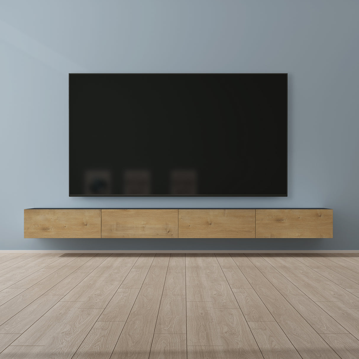 Glasvilla Design – Mueble TV suspendido con cierre suave y tirador oculto (Fernsehschrank02)