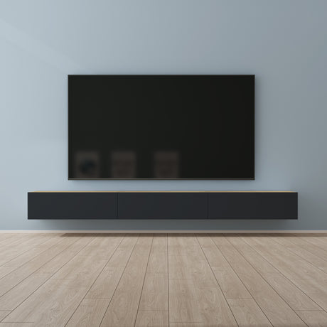 Glasvilla Design – Mueble TV suspendido con cierre suave y tirador oculto (Fernsehschrank02)