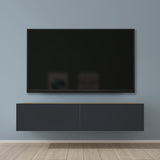 Glasvilla Design – Mueble TV suspendido con cierre suave y tirador oculto (Fernsehschrank02)