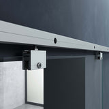 Porta scorrevole in vetro Glasvilla, set completo Amalfi, altezza 2050 mm, tipo di maniglia: maniglia a barra, inclusa chiusura ammortizzata automatica, vetro di sicurezza ESG da 8 mm.