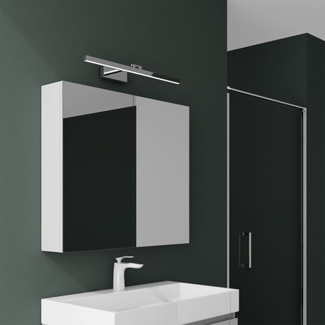 glasvilla Armadietto a Specchio con Lampada da Specchio LED per Bagno, Mobiletto da Parete per Bagno con Specchio e Luce a Specchio Spiegelschrank 02