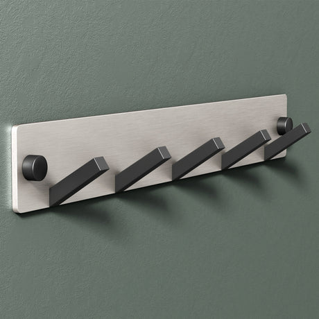 glasvilla Appendiabiti da Parete, Attaccapanni da Muro in Acciaio Inossidabile per Camera da Letto, Ingresso, Cucina, Stalo-04+05